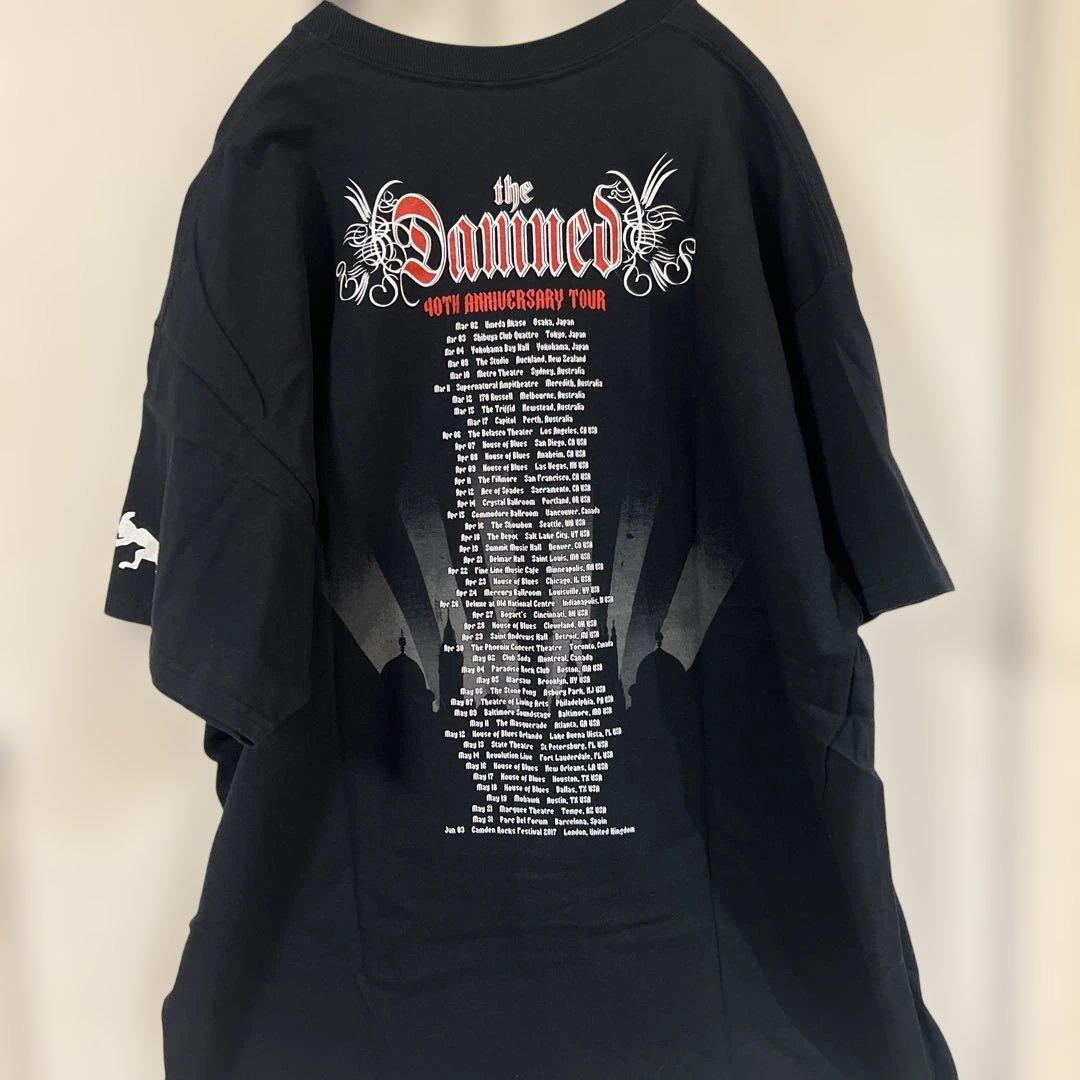 希少】ザ・ダムド 40周年記念 2017 来日公演/ツアーTシャツ 黒 XL相当