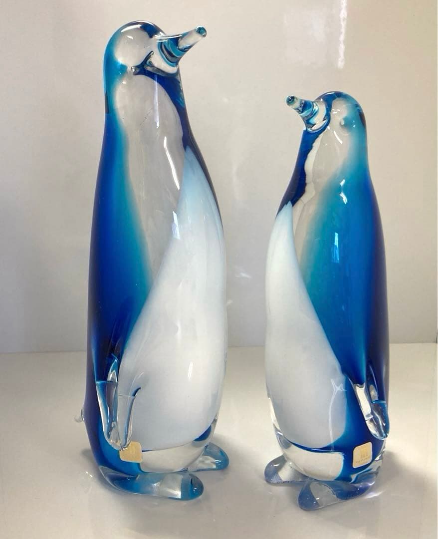 MultiGlass マルティグラス　マルテイグラス　ガラス工芸　ペンギン　親子
