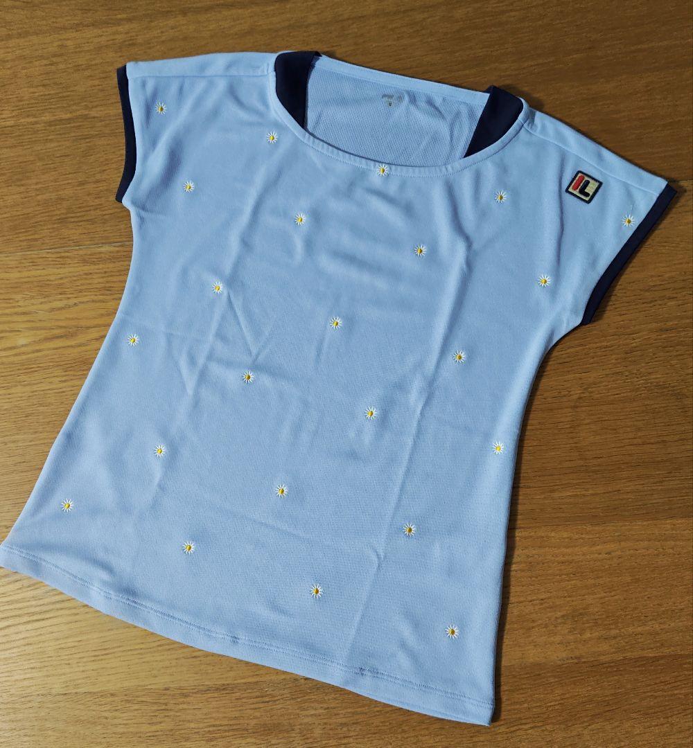 FILA 水色 花柄刺繍 　上下セット