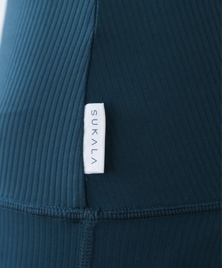 @@@　【SUKALA】ベーシックリブフレアパンツ　Sサイズ ブラック