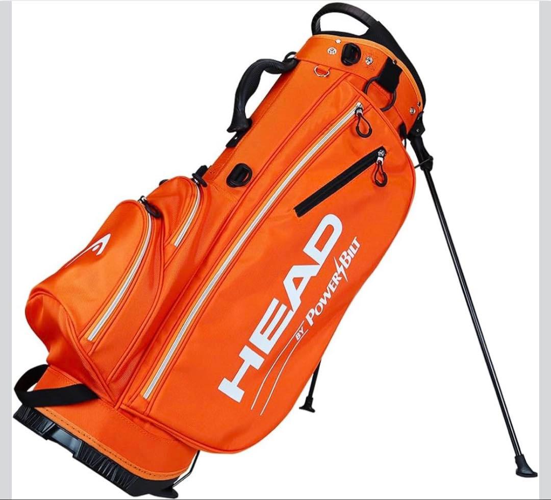 HEAD パワービルド ゴルフ スタンドキャディバッグ９型　オレンジ　新品