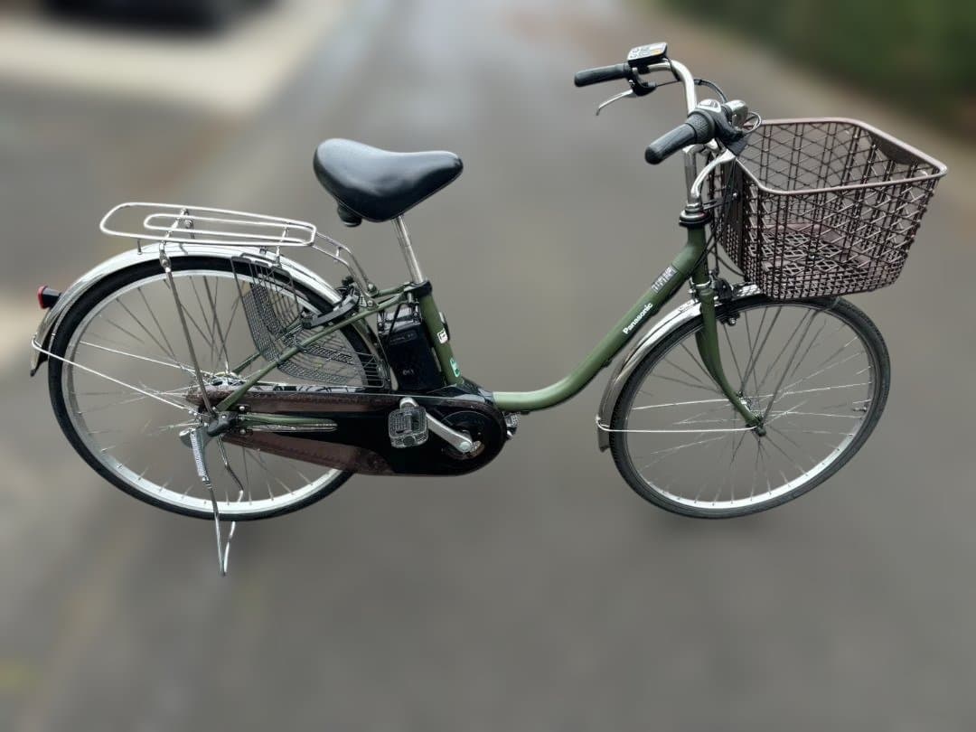 美品　高年式　パナソニック ビビ・SX マットモスグリーン　電動自転車
