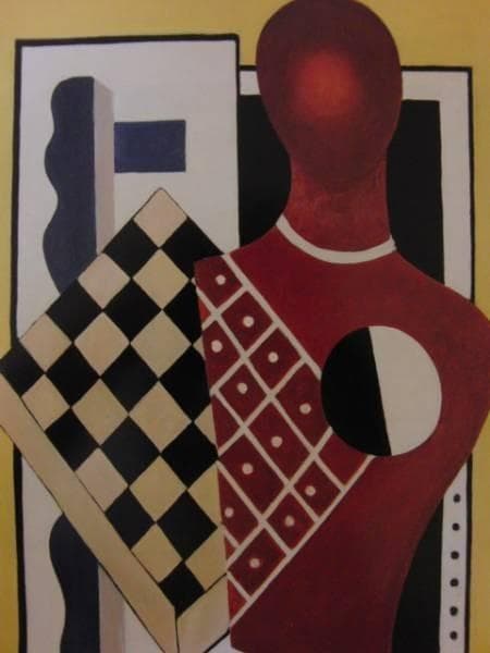 Fernand Leger、LA MANNEQUIN AU DAMIER