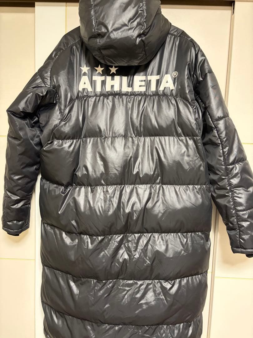 ATHLETA ブラック ベンチコート　Lサイズ