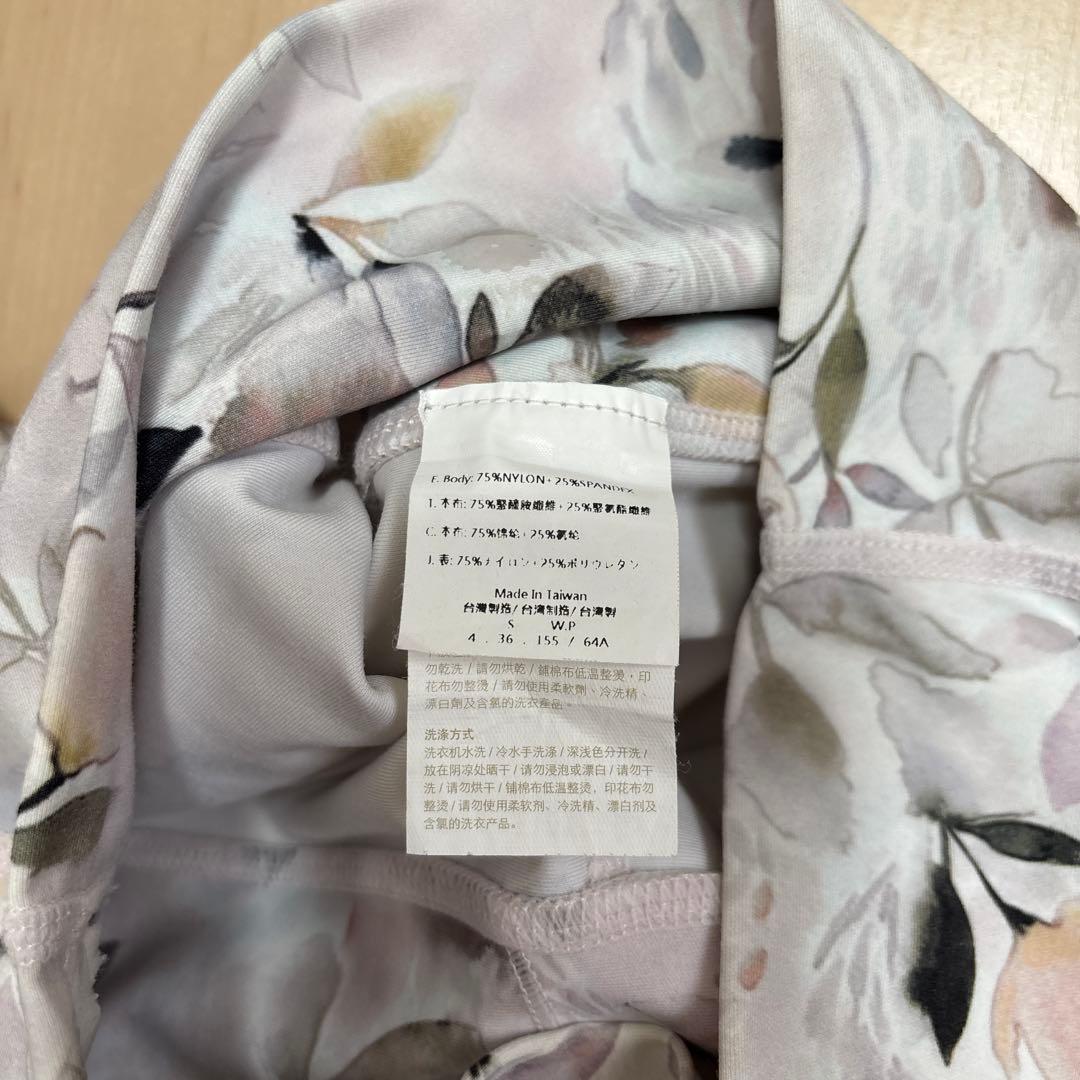 easyoga フラワープリント ハイウエストレギンス S