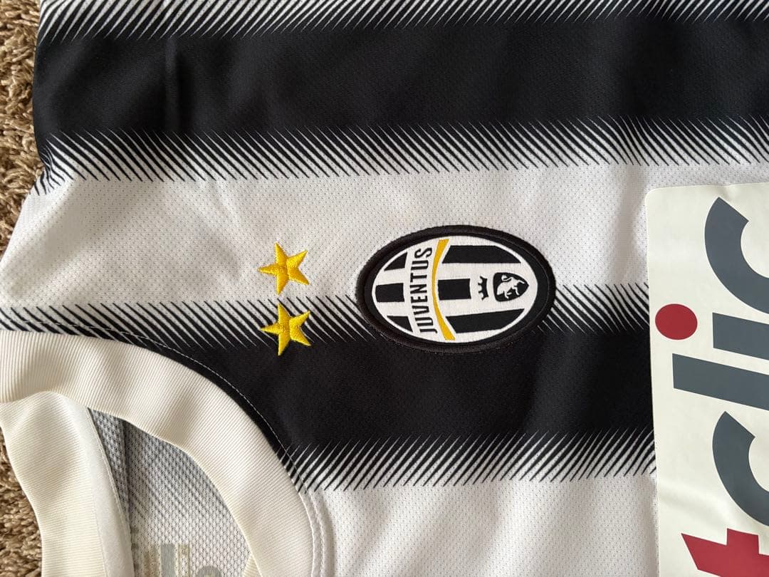 Juventus 長袖シャツ ストライプ 白/黒