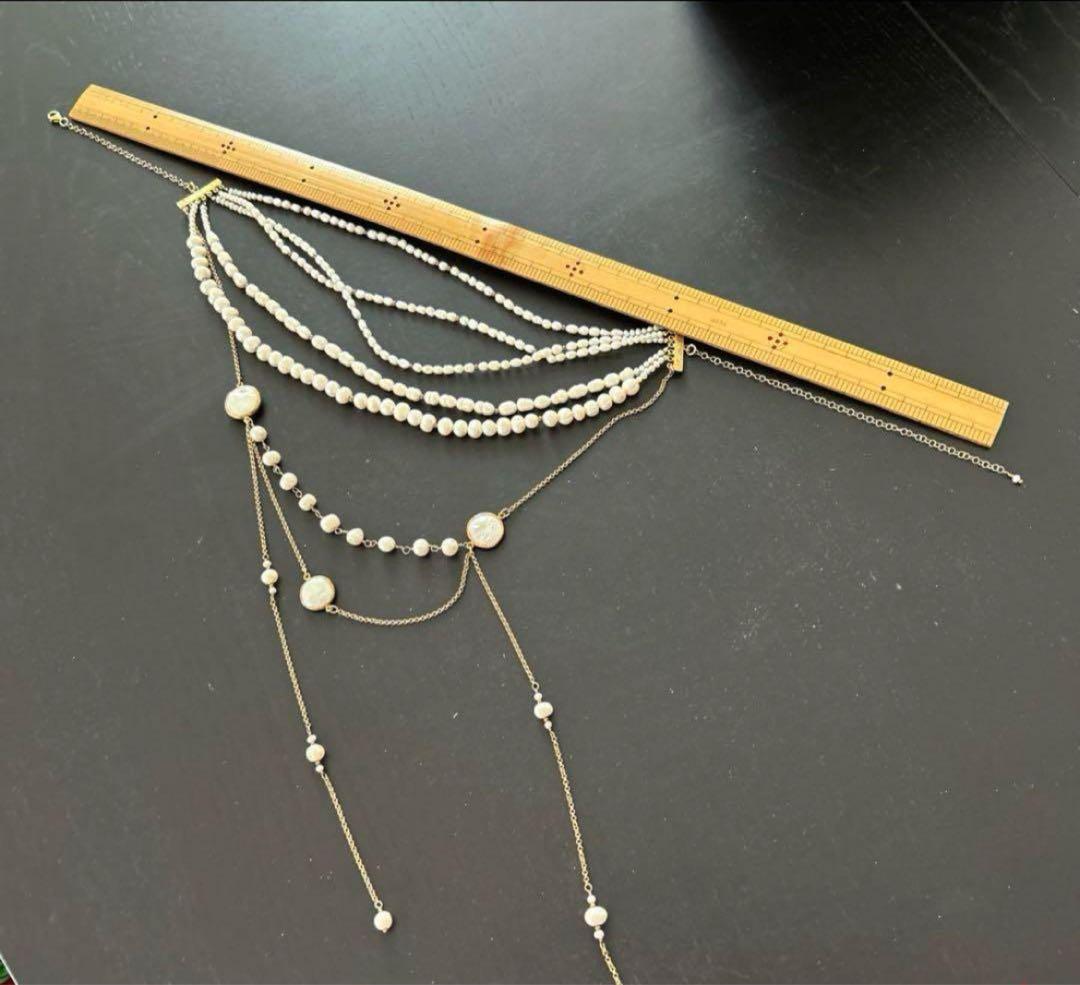 オーダーメイド　淡水パール　ネックレス　海外メイド