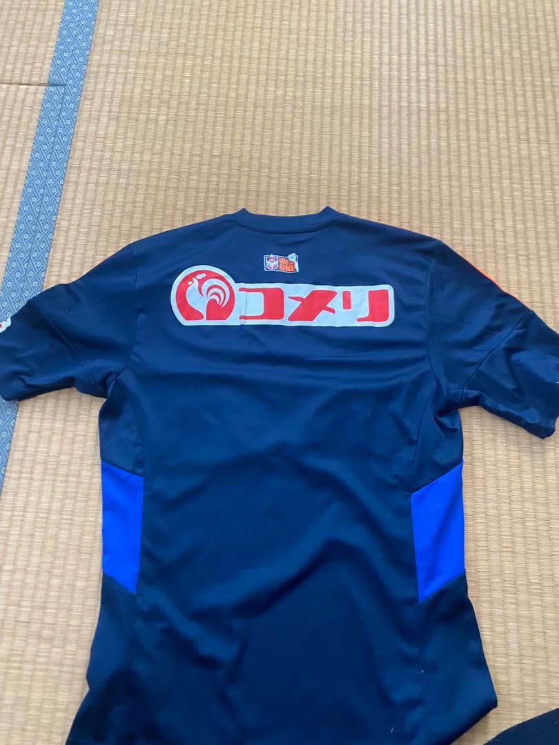 アルビレックス新潟　ユニフォーム　adidas 青オレンジ ストライプシャツ M