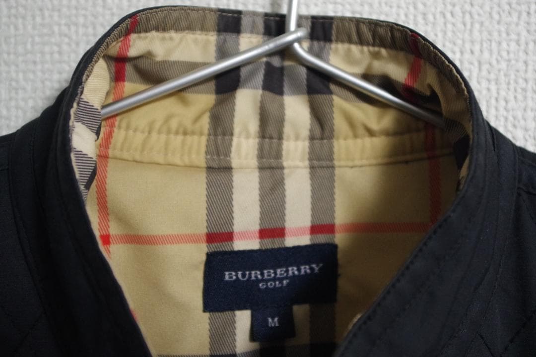 【美品】BURBERRY ネイビー キルティングジャケット M ノバチェック