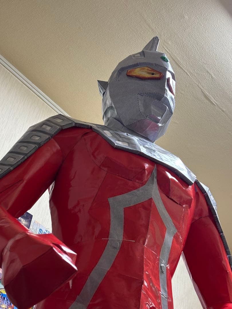 ウルトラセブン 等身大ペーパークラフト 完成品 178cm 特大サイズ ニス仕上