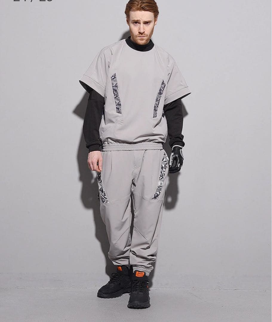 ¥72,600RUSSELUNO/M】中綿ナイロンセットアップ半袖ジョガーパンツ