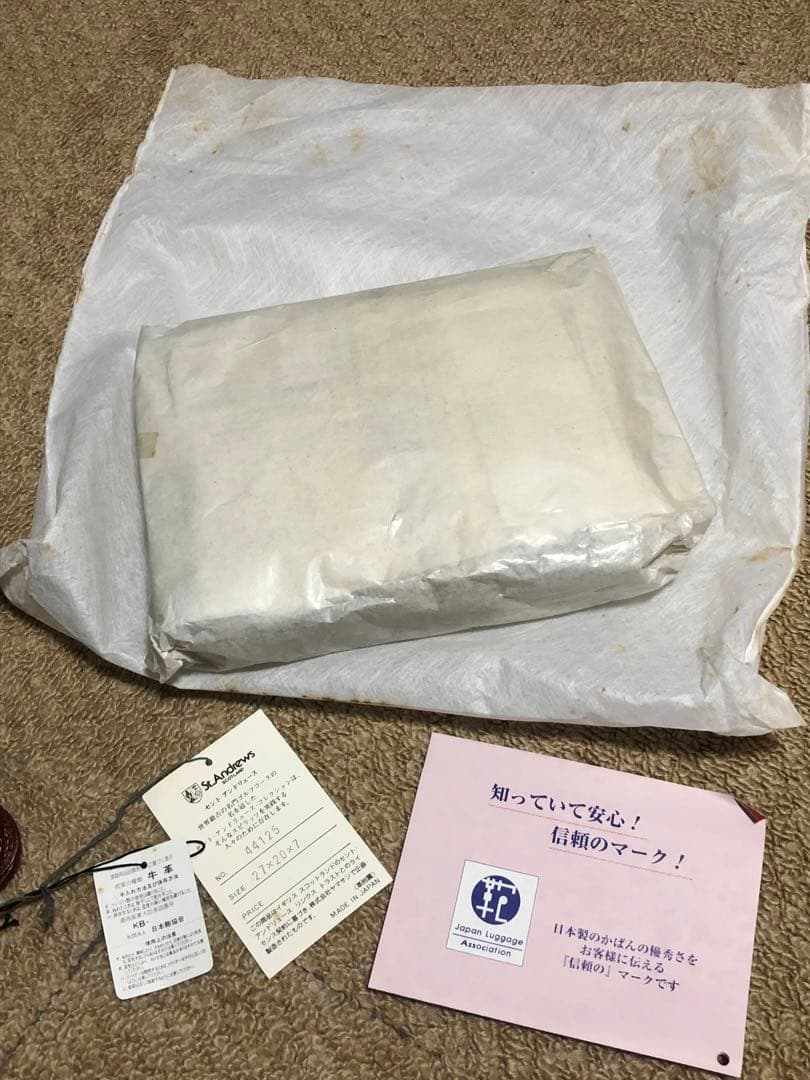 未使用★St.Andrews ブラウン クラッチバッグ　　本革　ゴルフ用品