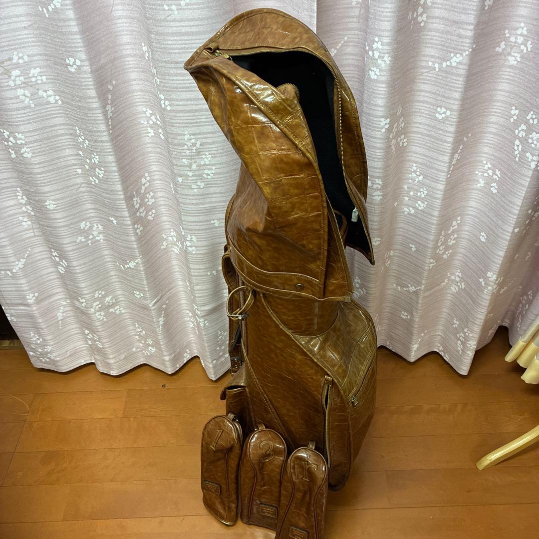 renoma キャディバッグ ブラウン ヘッドカバー3点付き