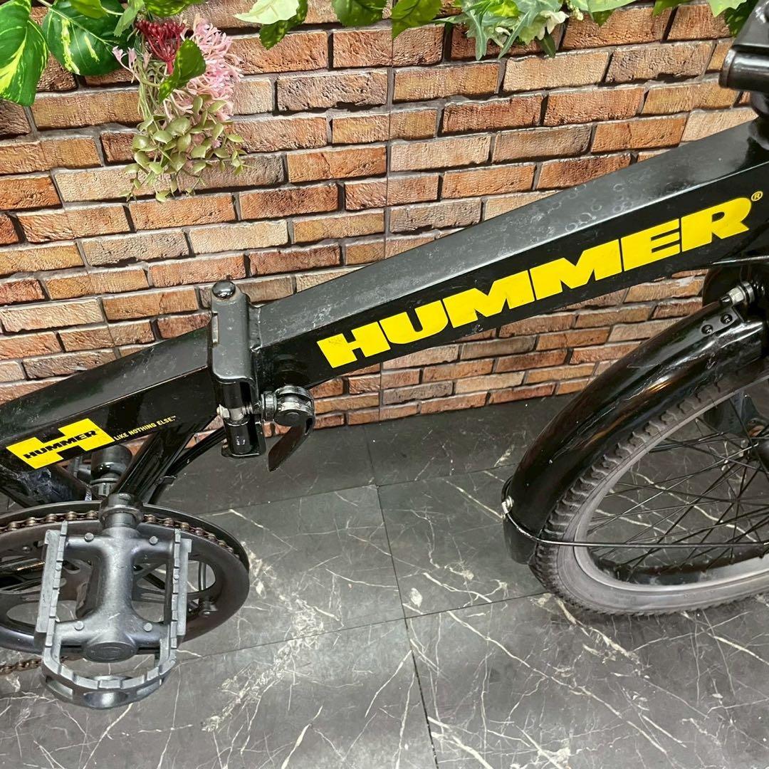 引き取り価格【100】折りたたみ自転車 折車 HUMMER ブラック 変速付き