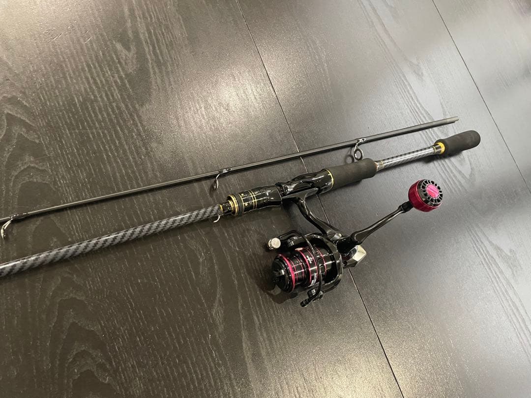 ルアー釣りデビュー2ピーススピニングロッド（180cm)3000番リールライン付