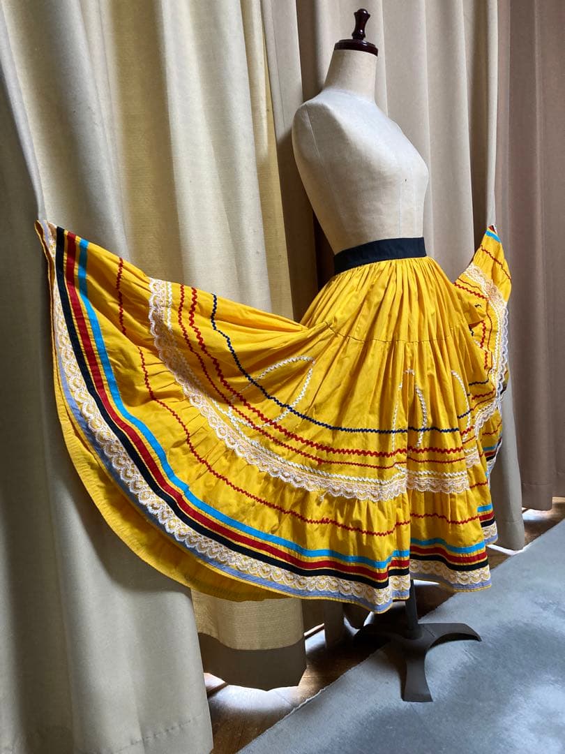 フォークダンス　メキシコ　スカート　手作り
