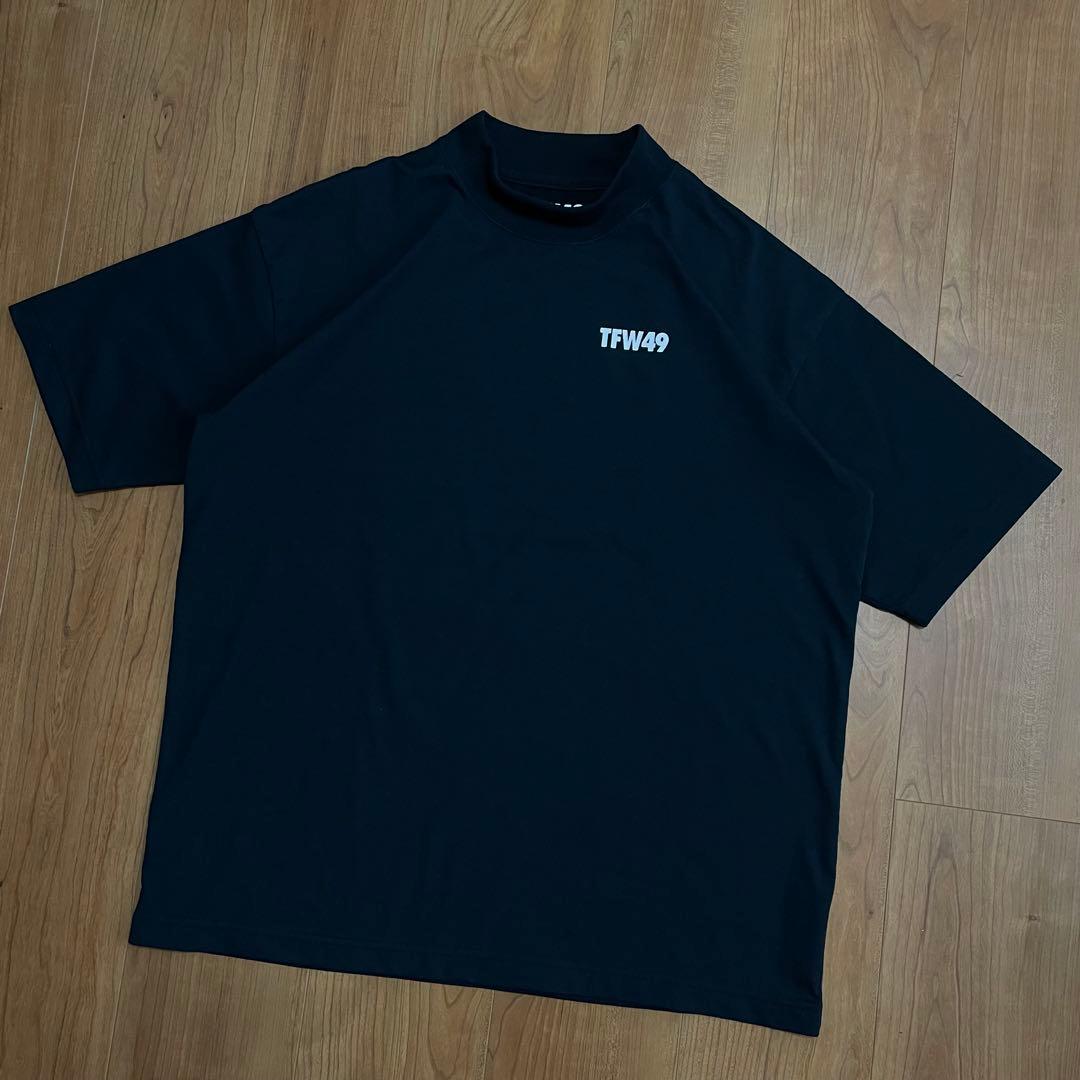 TFW49 モックネック　Tシャツ ブラック　L junhashimoto
