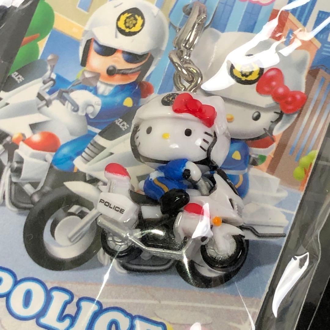 Hello kitty ファスナーマスコット バイク ポリス 白バイ サンリオ