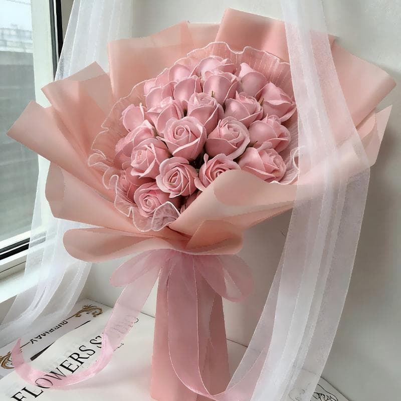 2点組33本レッド枯れない花ソープフラワー記念日花束プレゼント結婚式母の日卒業式