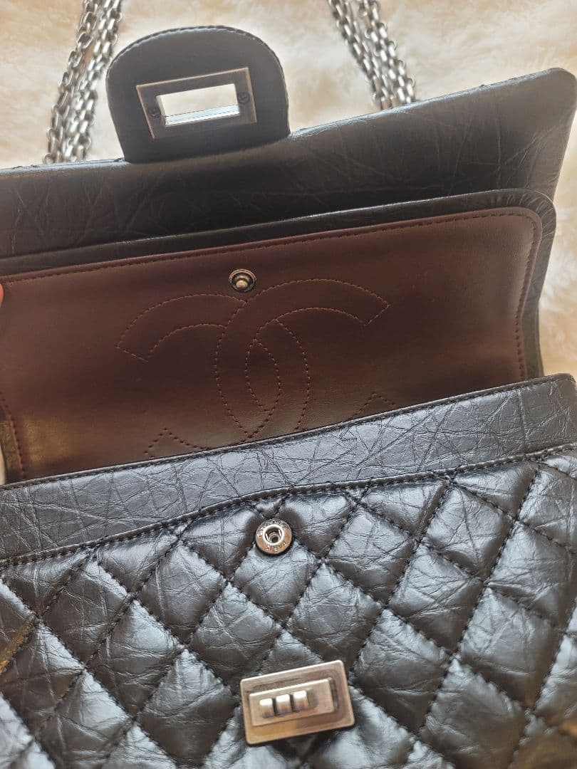ノベルティ CHANEL シャネル 2.55 マトラッセ Wフラップ チェーン