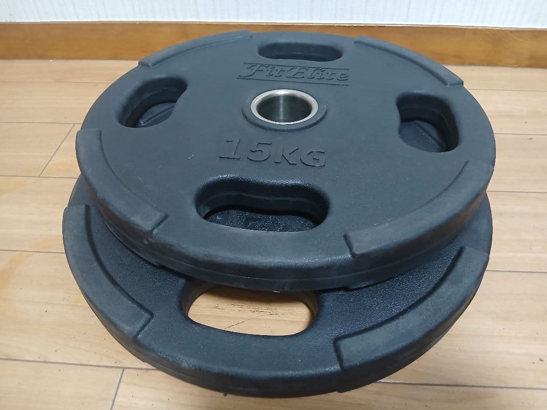 ①オリンピック バーベル プレート 15kg FitEliteフィットエリート