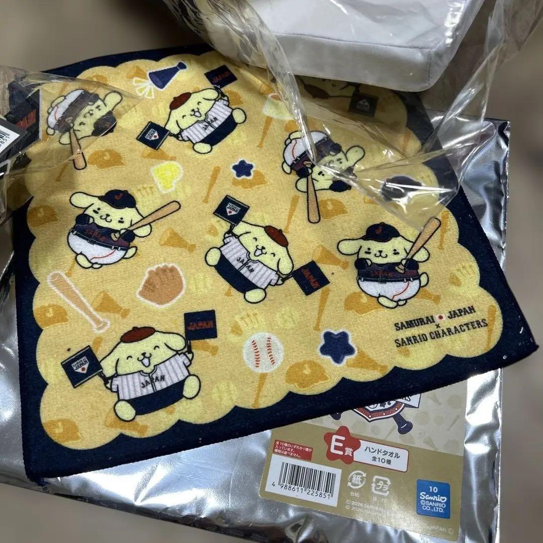 A賞 抱き枕 ポムポムプリン タイトー くじ サンリオ 侍ジャパン3点セット