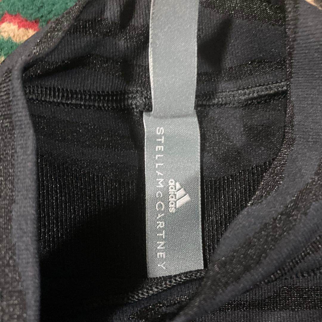 美品adidasステラマッカートニー　ロゴ　トップス　ストレッチ　ゼブラ　ヨガ