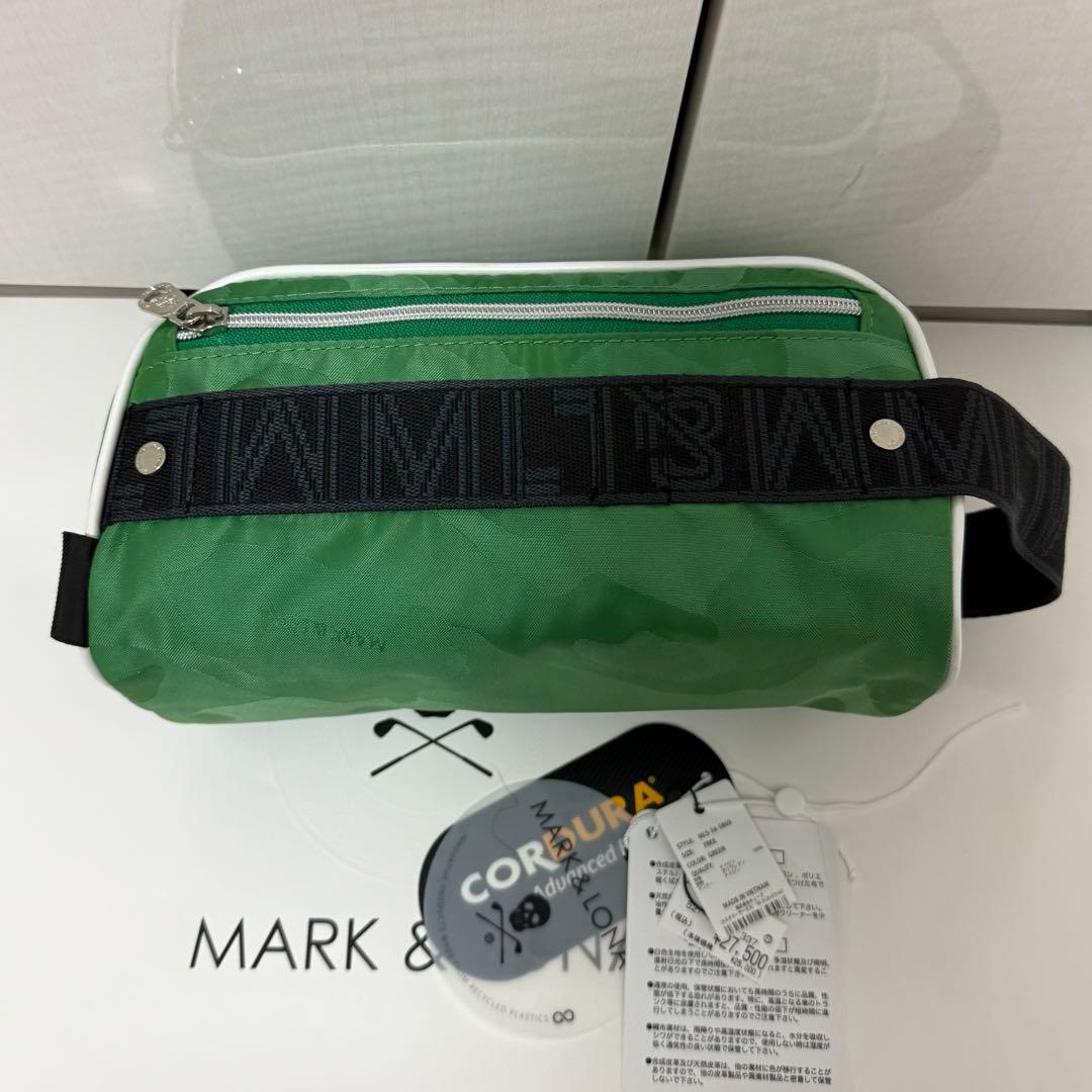 美品 ☆ MARK&LONA ポーチ クラッチ 緑 マーク&ロナ カートバッグ
