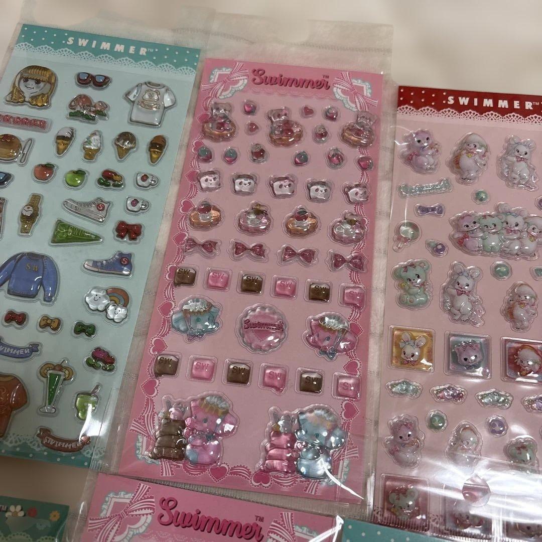 SWIMMER スイマー PVC 立体シール ぷっくりシール　10枚