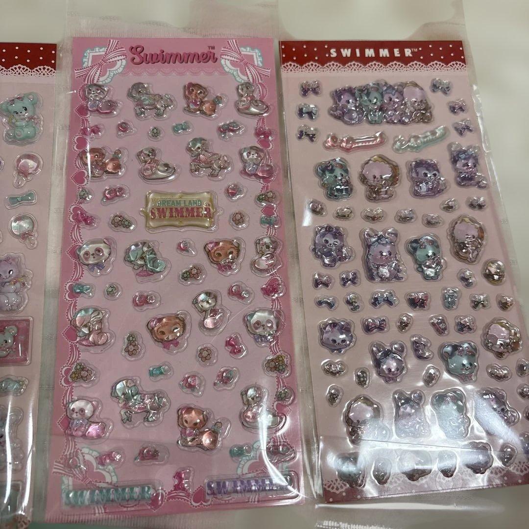 SWIMMER スイマー PVC 立体シール ぷっくりシール　10枚