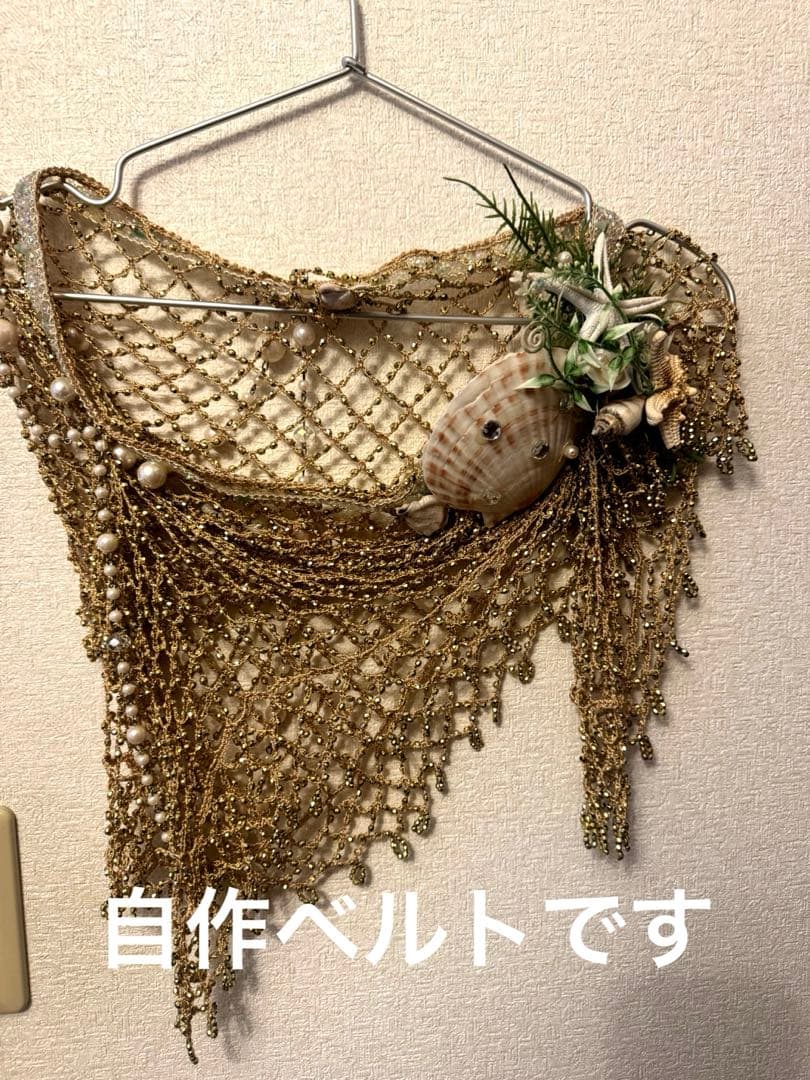 値下げ 豪華5点 ベリーダンス衣装 マーメイド カスタム ヘッドドレス付