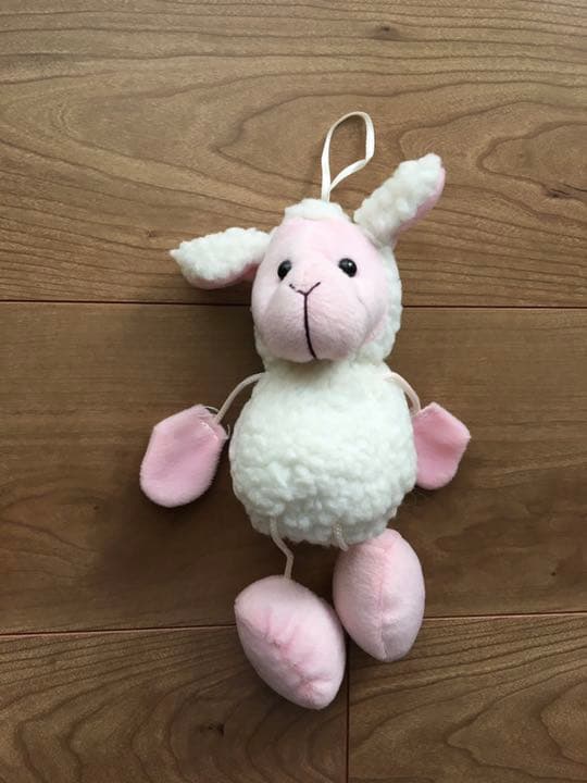 可愛い♡手足の動く羊さん♡ぬいぐるみ　白　ピンク　レア　マスコット