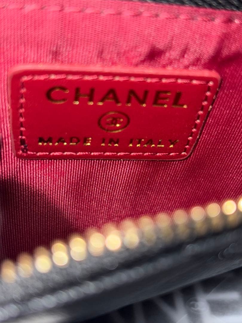 CHANEL ブラック キルティング財布　フラグメントケース カードケース