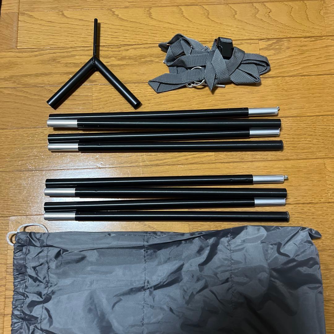【美品】BUNDOK ソロベースEX パップテント 軍幕　2股1セット付