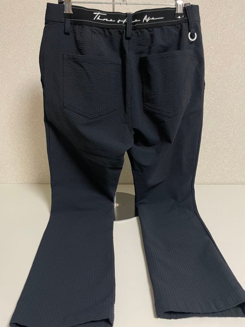 【美品】　アディダス　ゴルフ　パンツ　レディース　シアサッカー　黒