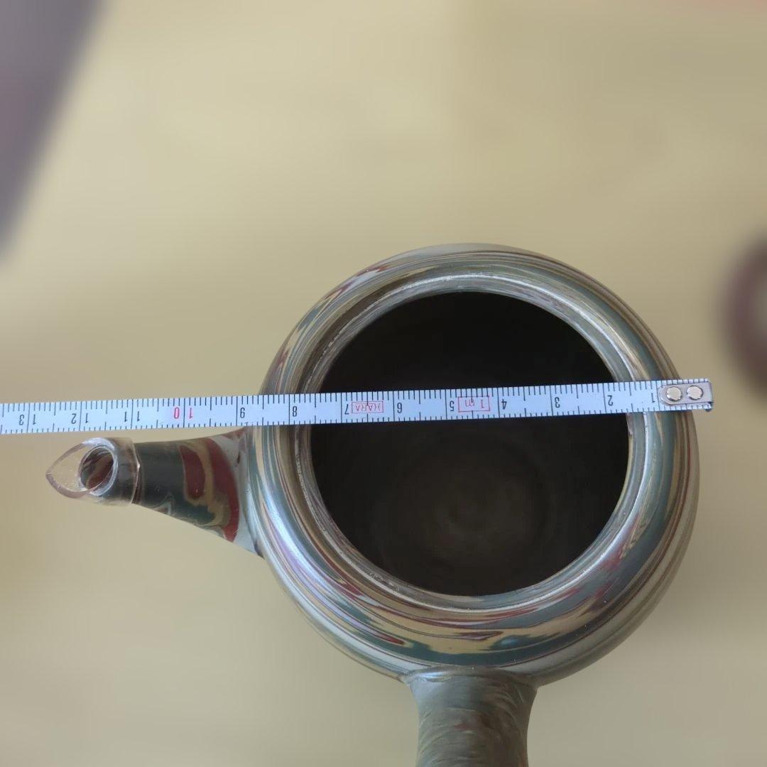 湯呑5客　急須　セット　茶道具　練り込み　友仙作