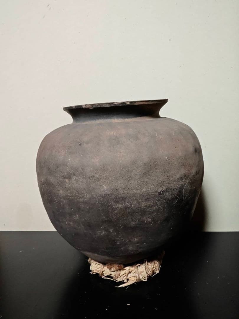 須恵器大壺　奈良〜平安時代　考古発掘品　古美術　花呼ぶ器　資料館級