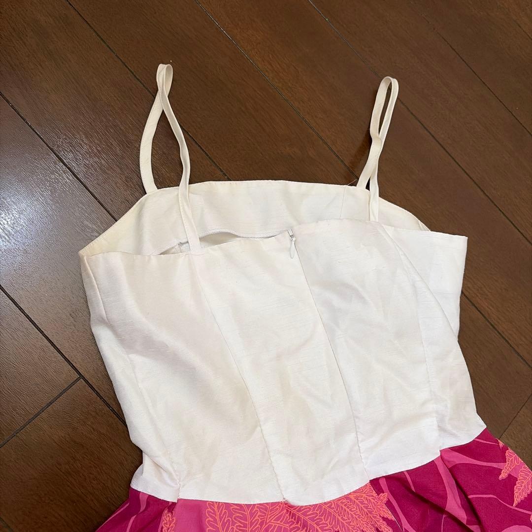 フラダンスドレス 花柄 ピンク