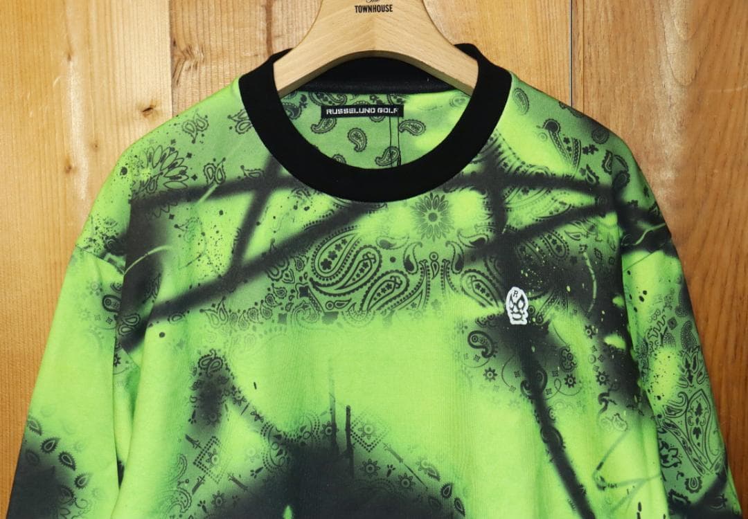新品 ラッセルノ クルーネックプルオーバー スプレーペイズリー (7/XXL)Ⓗ