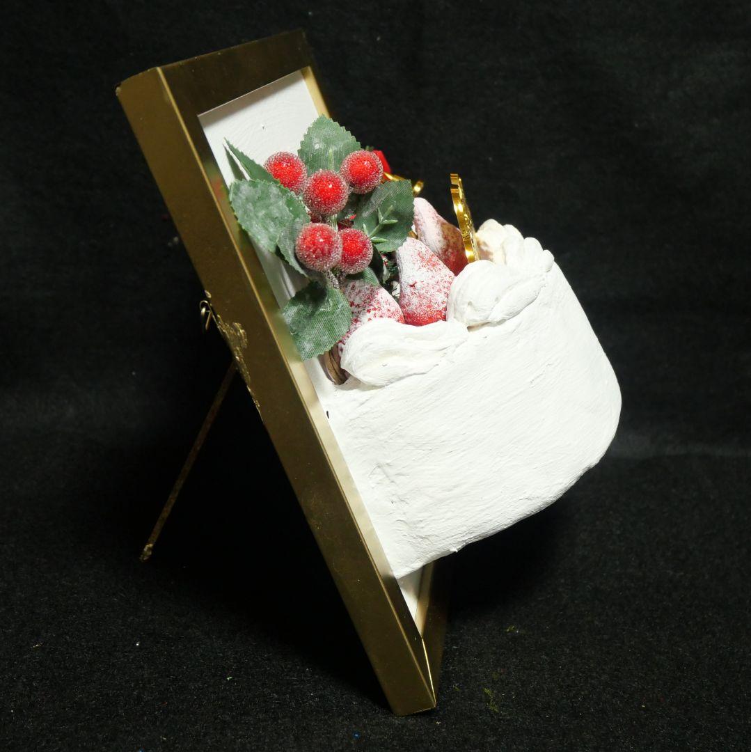 油絵 絵画 【飛び出すchristmas cake】