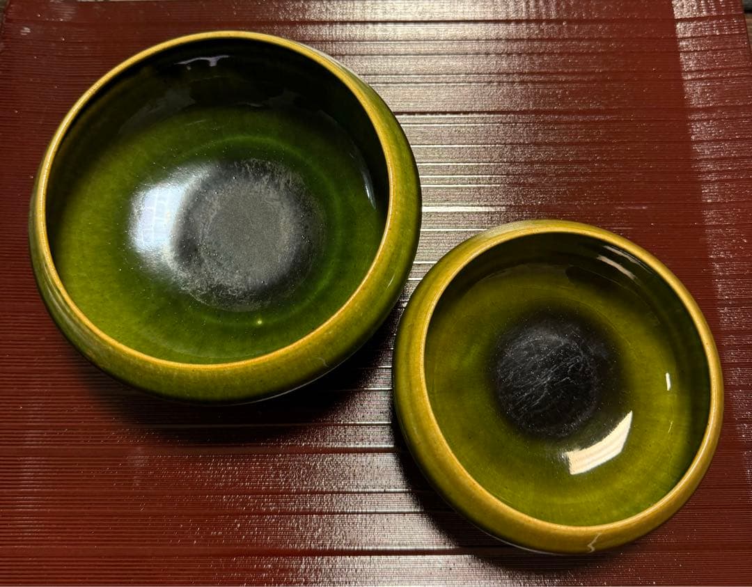 【匿名配送】うつわ★2個セット★作家もの★折縁鉢★和食器★陶芸