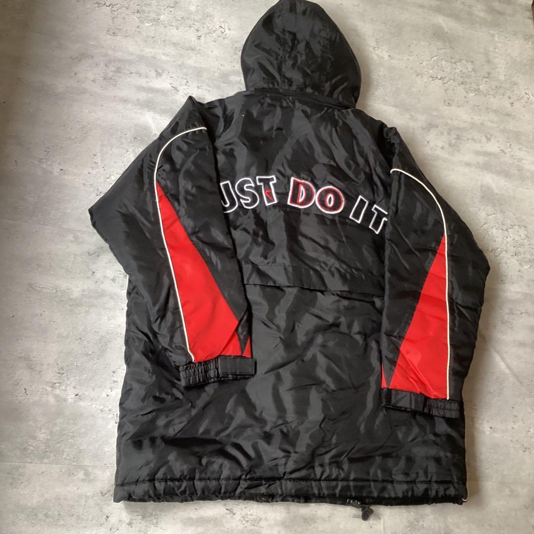 90s NIKE ナイキ　ナイロンジャケット　ロングジャケット　ブラック