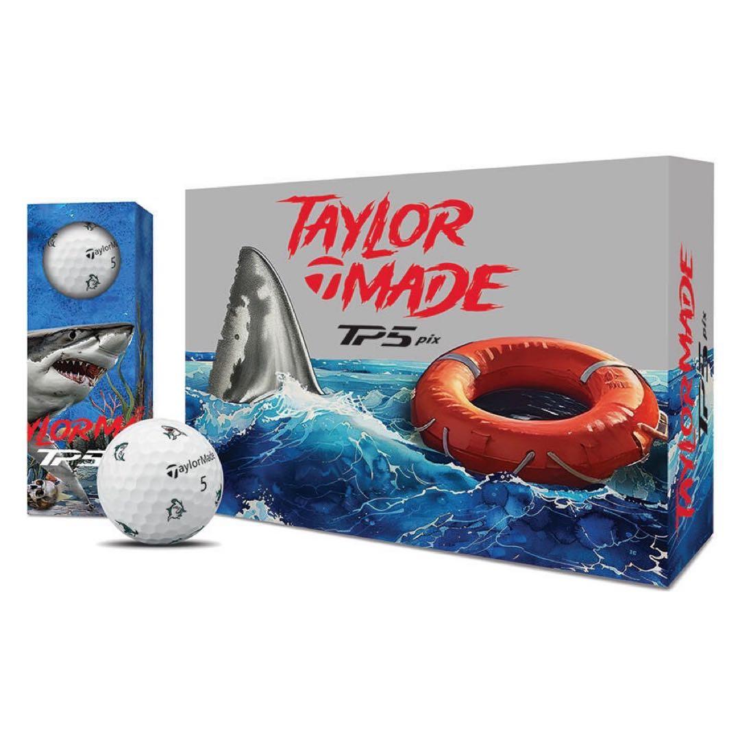 【新品】限定品テーラーメイドTP5/pixシャーク JAWSゴルフボール1ダース