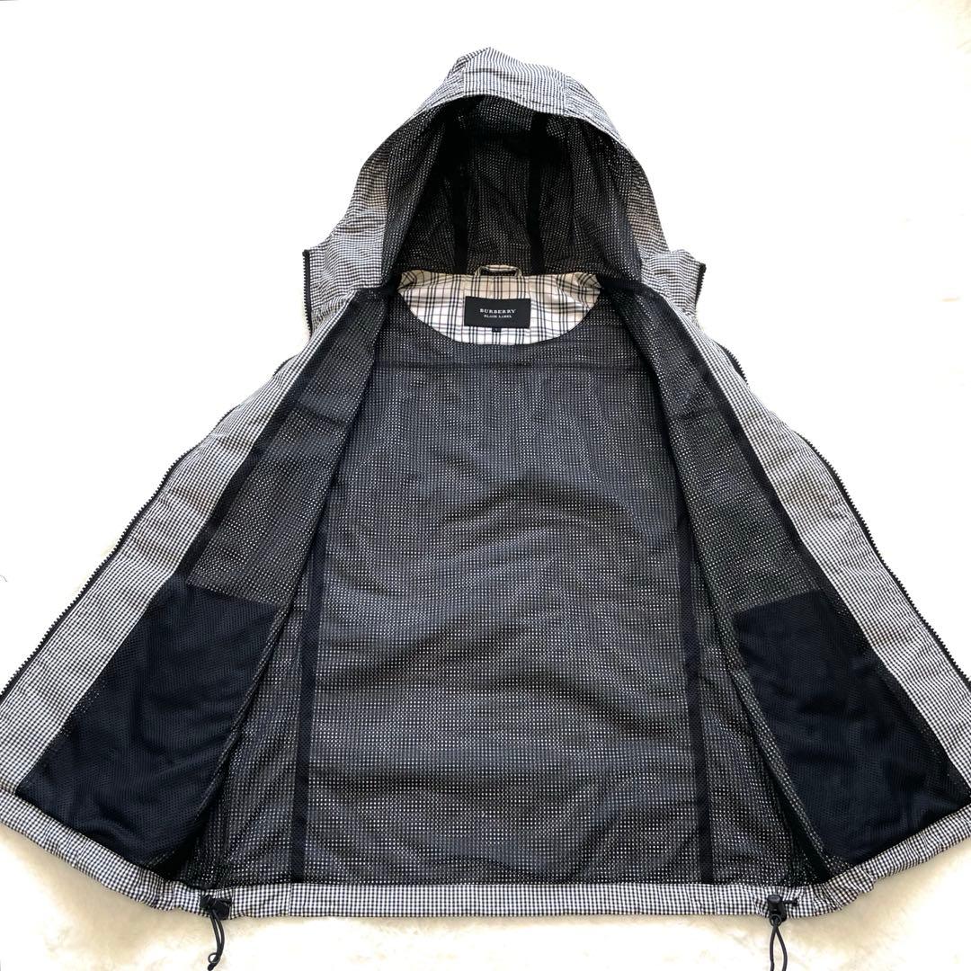 バーバリー BURBERRYブラックレーベル　ベスト フード チェック