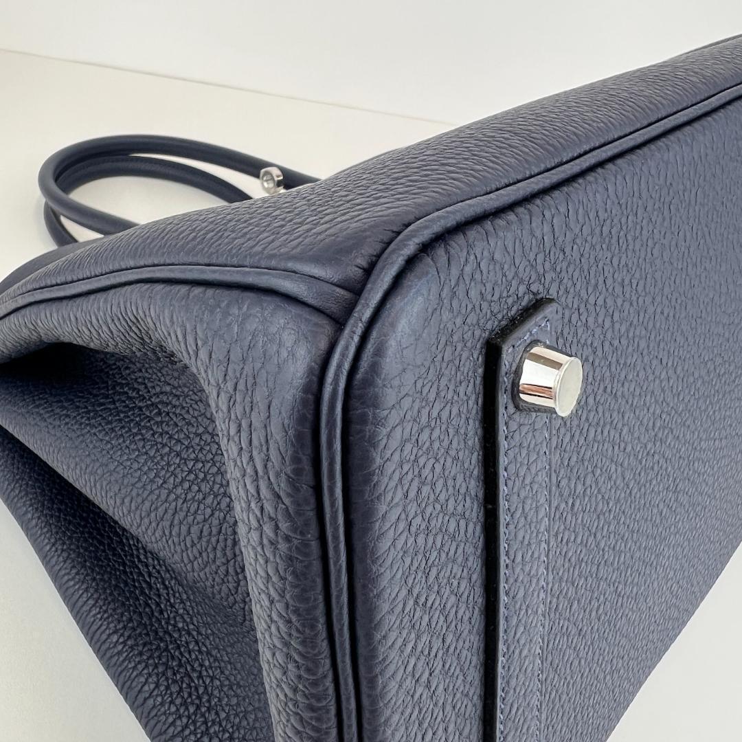 新品 HERMES エルメス バーキン25 ブルーニュイ シルバー金具