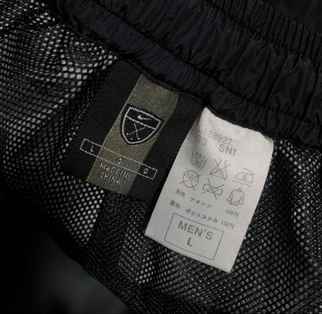 レア90sビンテージ　NIKE GOLF ブラックナイロン上下セットアップ　L