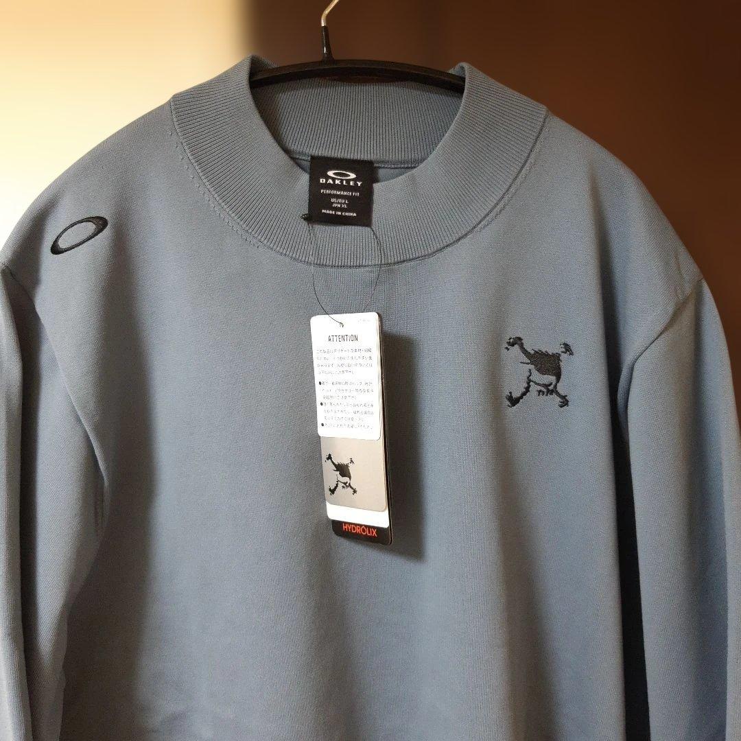 新品オークリーゴルフ　メンズロングセーターシャツ　Skull MockShirt