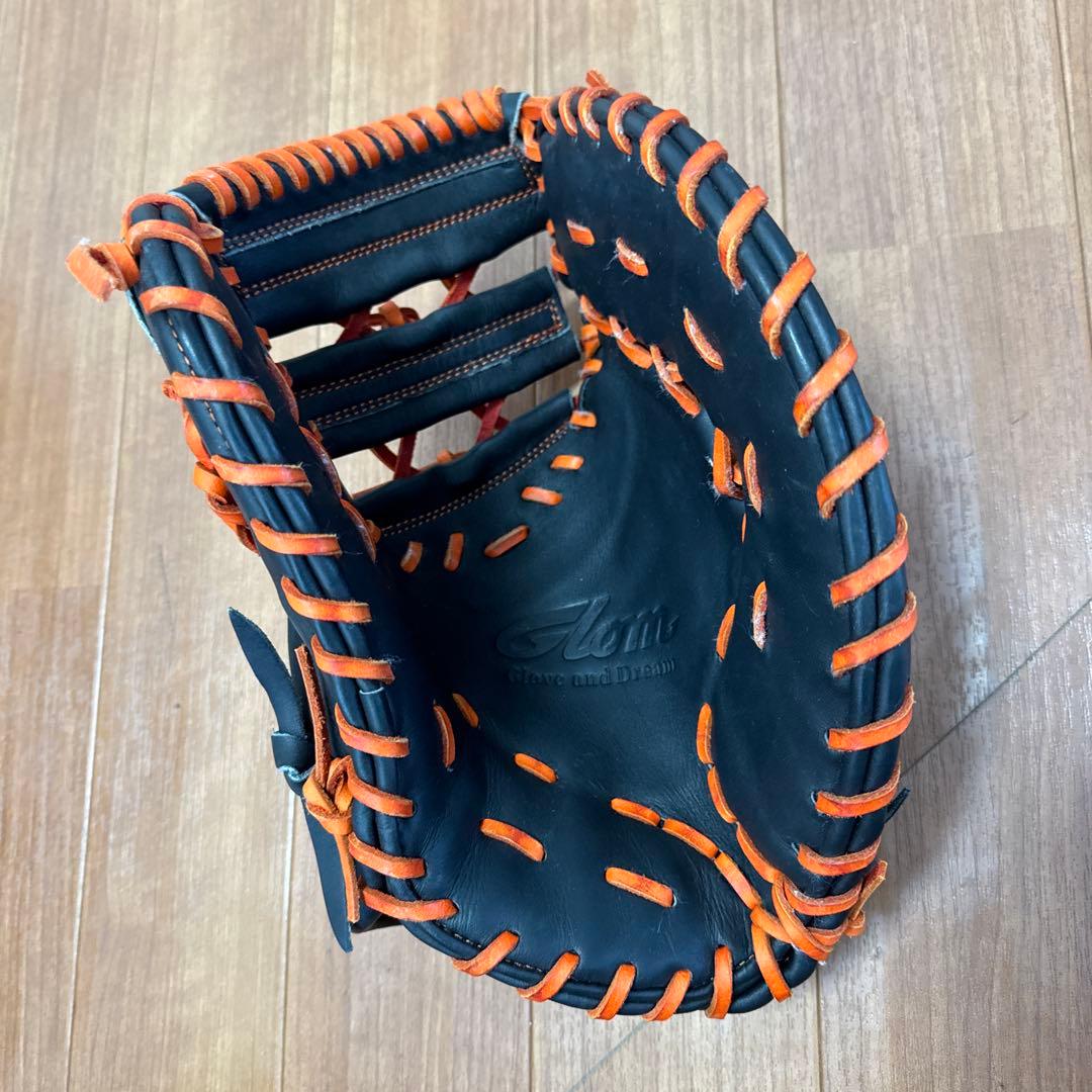 未使用 グロム（GLOM）軟式ファーストミット 湯もみ型付け済み