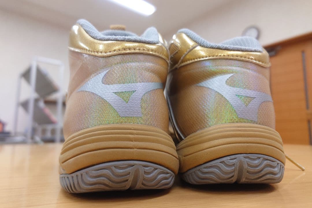 着用3回☆ミズノ ウエーブダイバース 20th ダンスシューズ 25cm 金