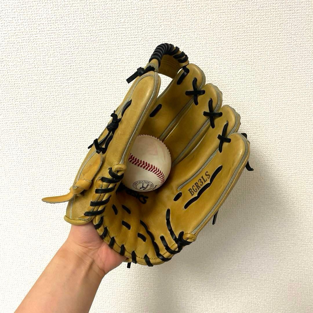 100 アシックス ゴールドステージ 型抜群 極美品 軟式 内野手グローブ